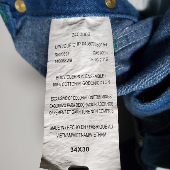 Liberty Relaxed Fit Denim Overalls NWT sz 34x30 - Picture 5 of 16